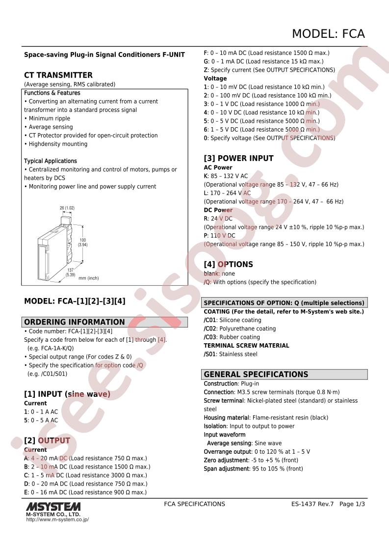 FCA-1C-P