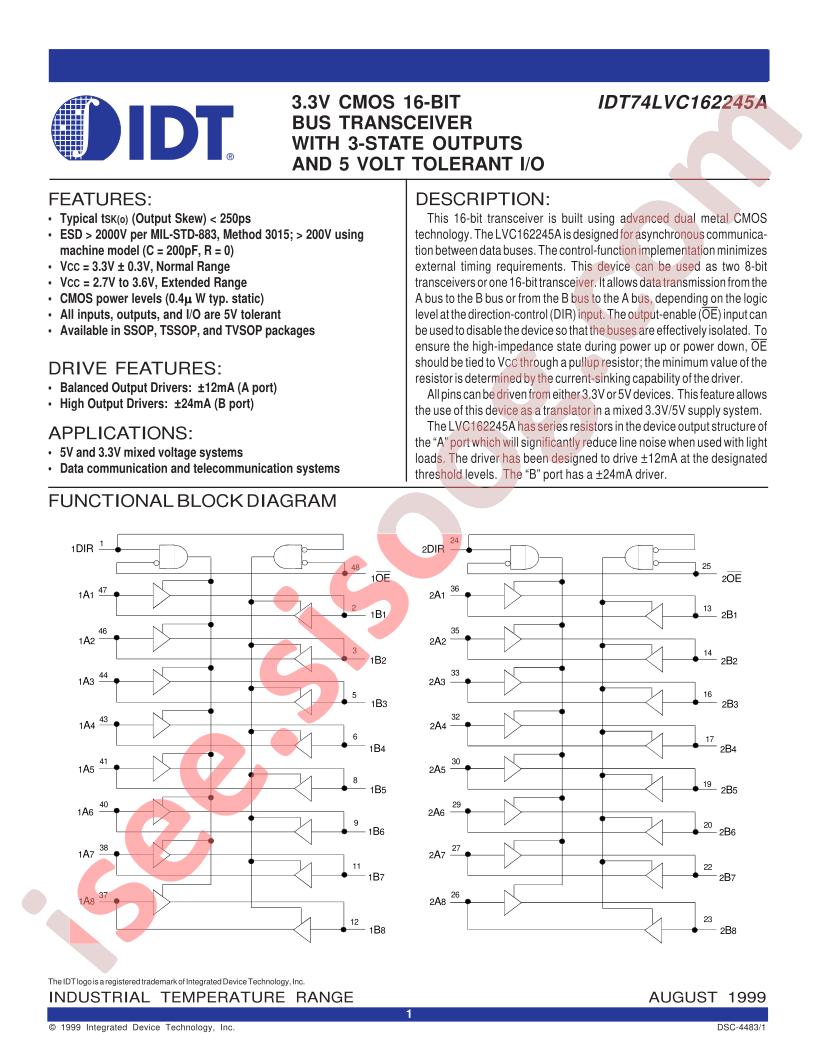 IDT74LVC162245APF