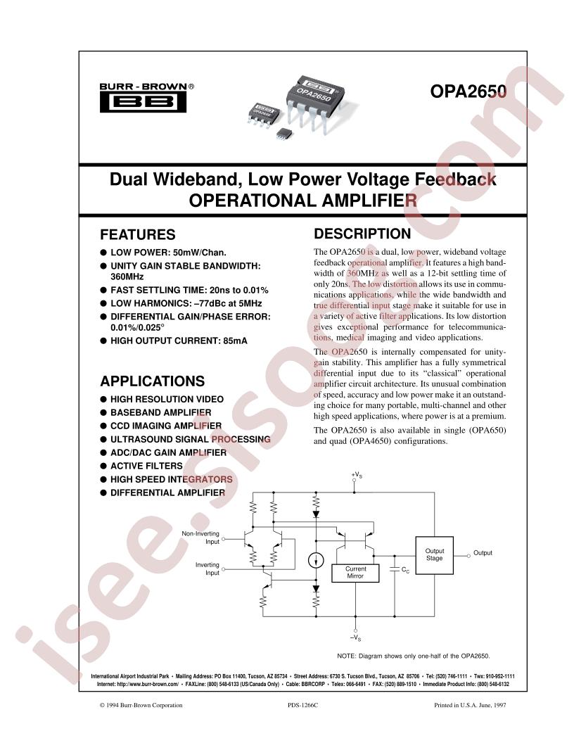 OPA2650PB