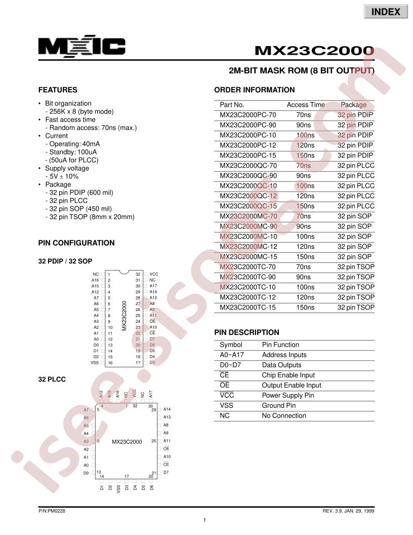 MX23C2000PC-70