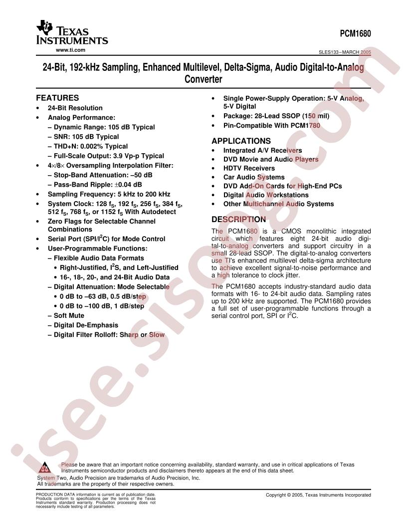 PCM1680DBQ