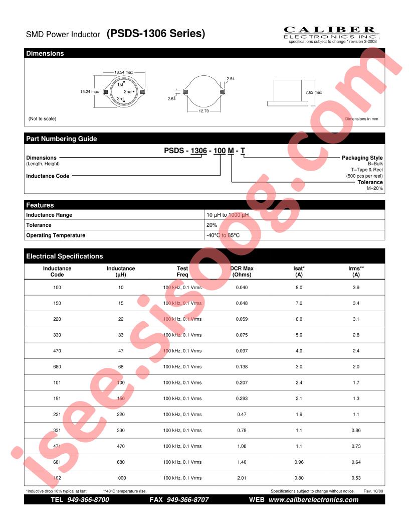 PSDS-1306-150M-B