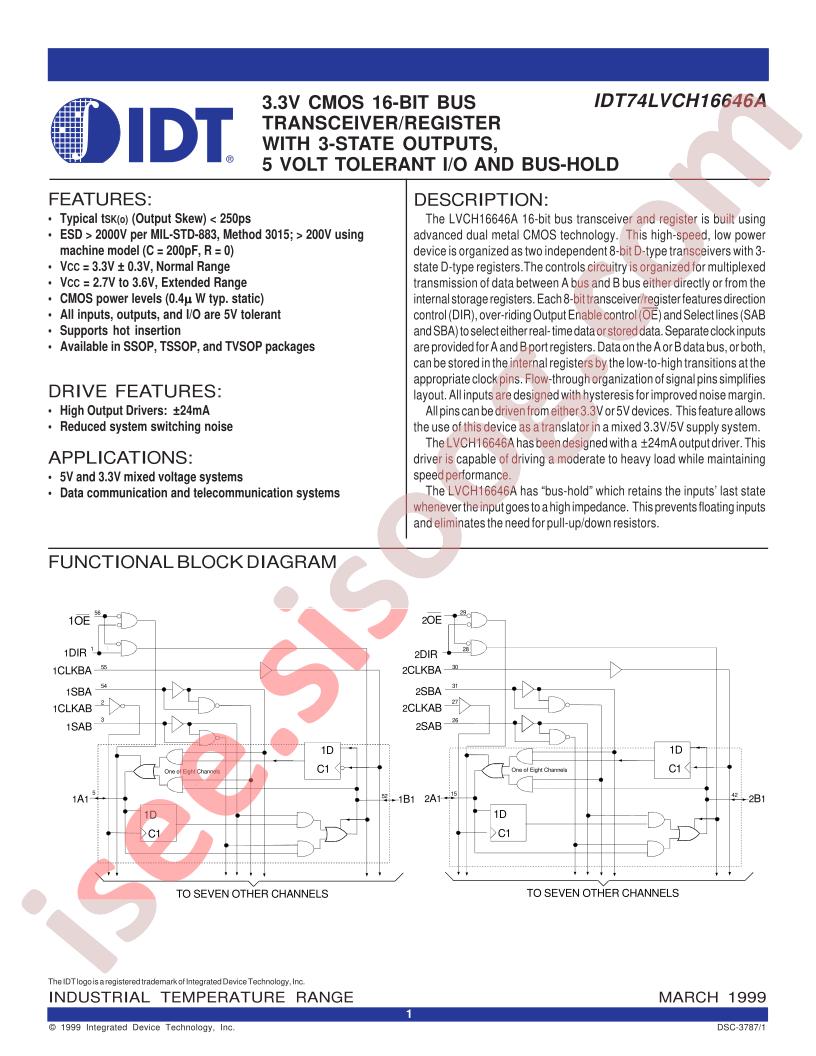IDT74LVCH16646APV