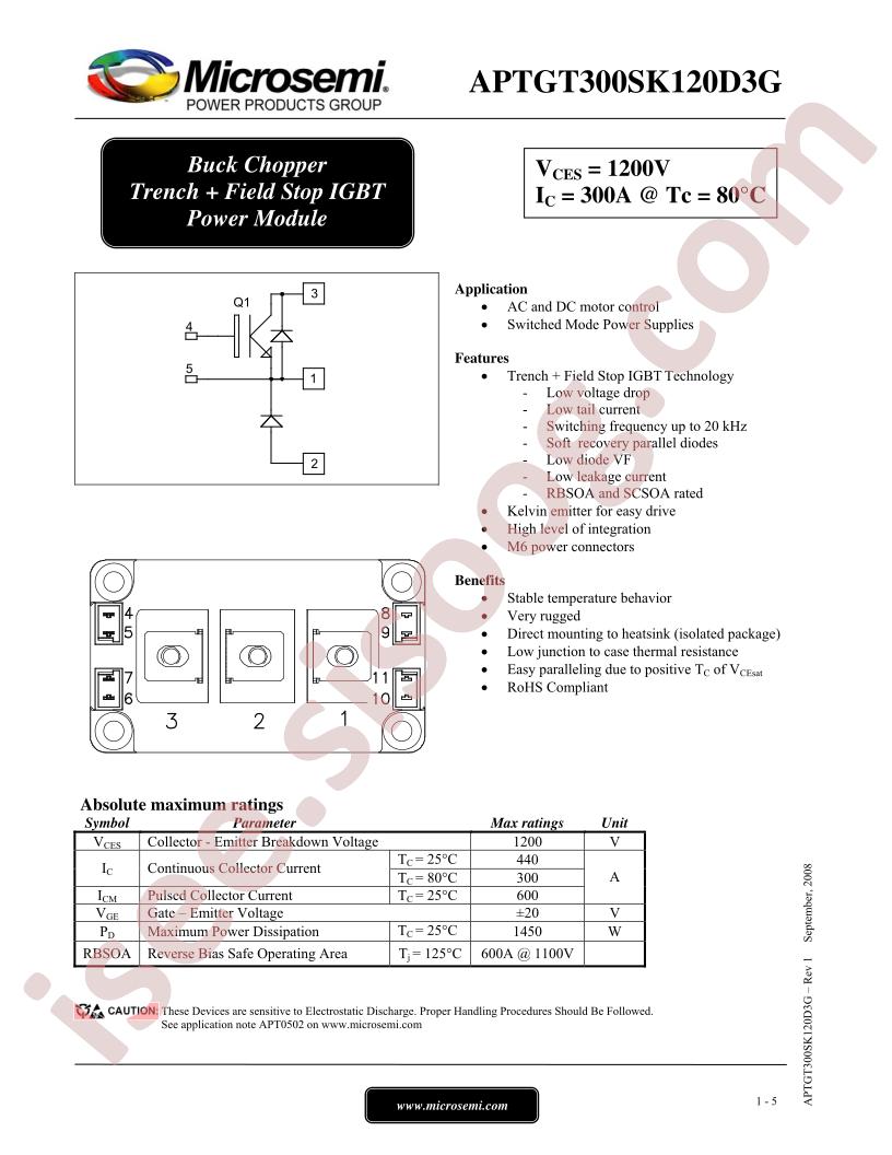 APTGT300SK120D3G