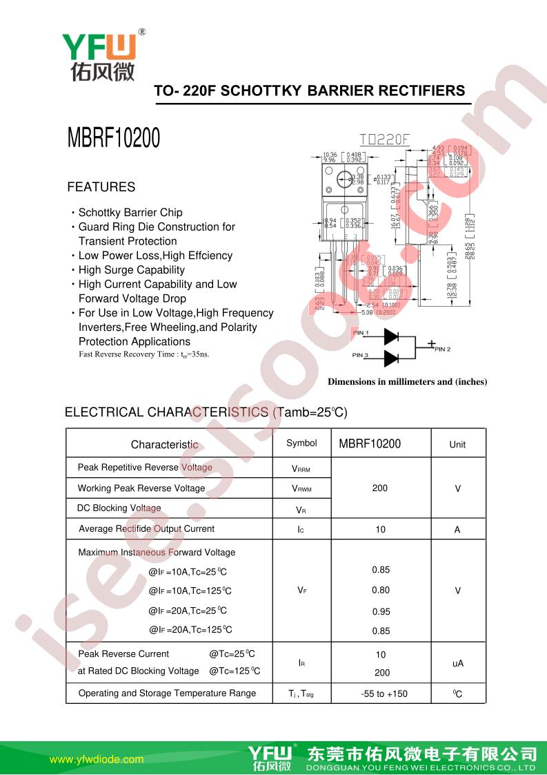 MBRF10200-TO220F