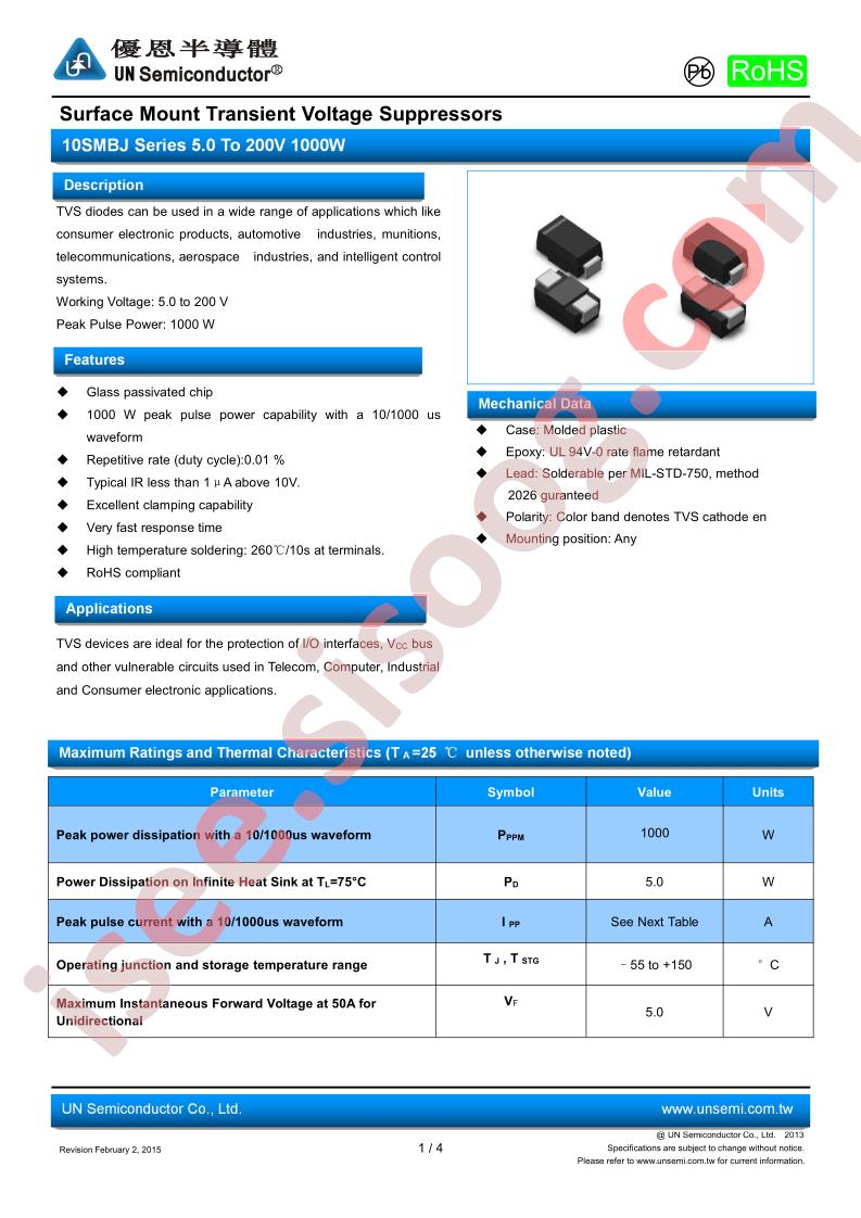 10SMBJ100A