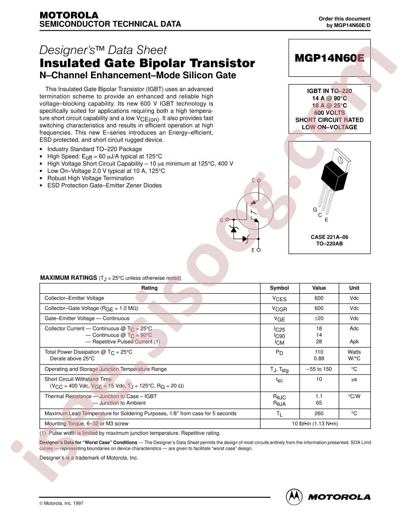 MGP14N60E