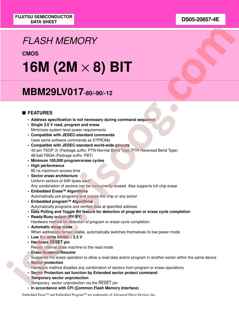 MBM29LV017