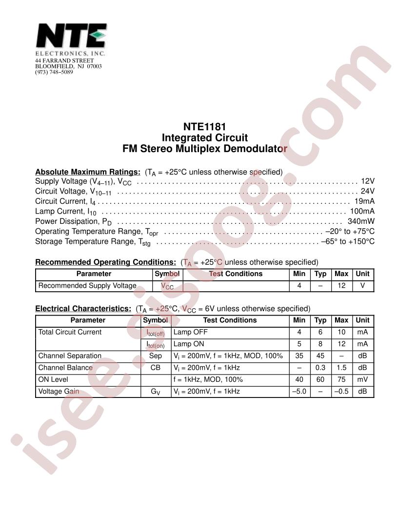NTE1181
