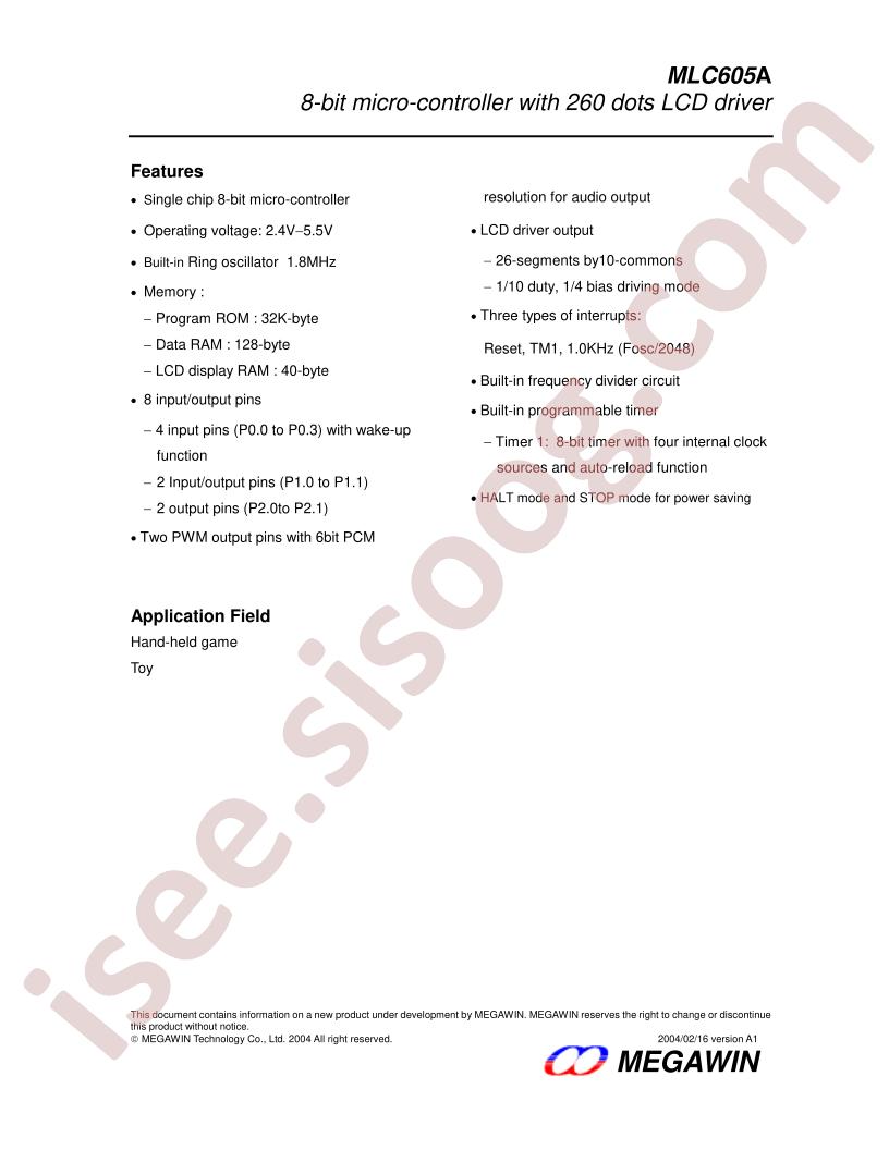 MLC605A