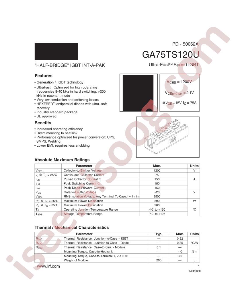GA75TS120U