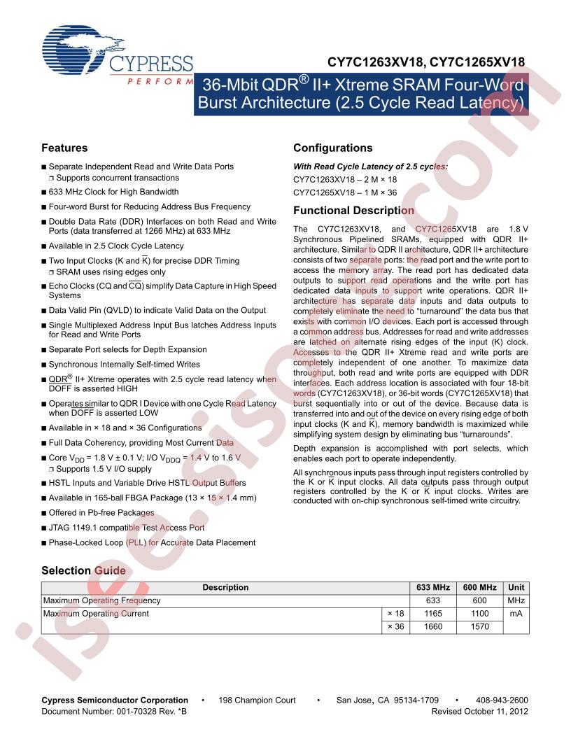 CY7C1263XV18