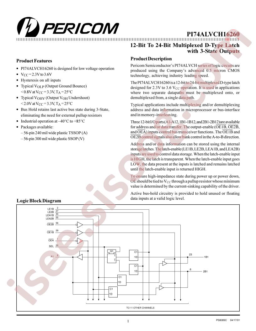 PI74ALVCH16260