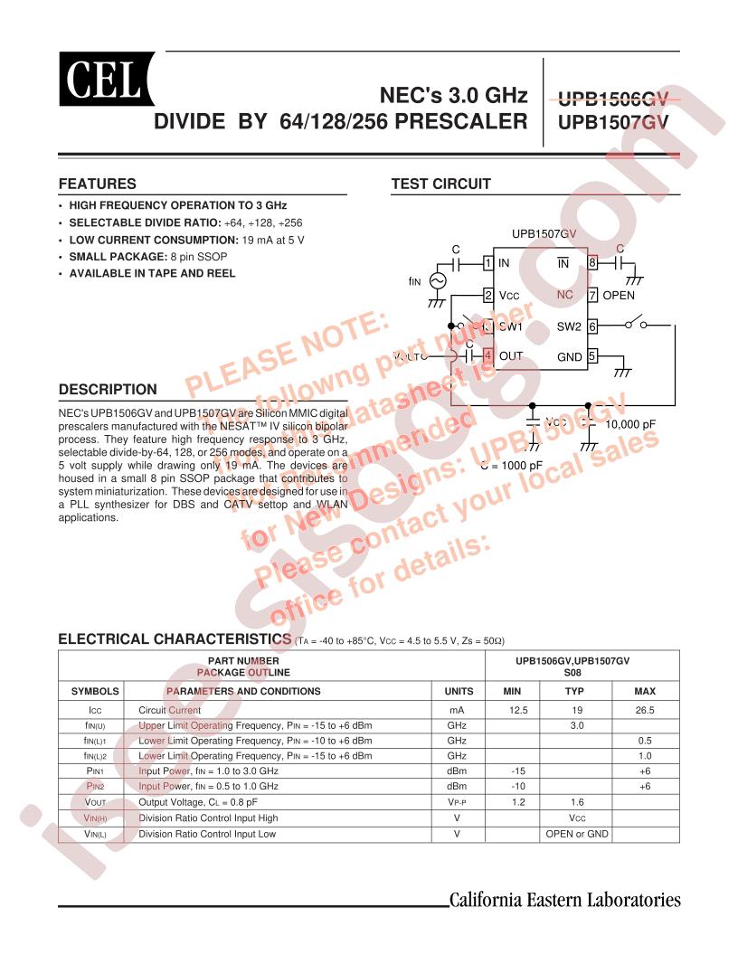 UPB1507GV