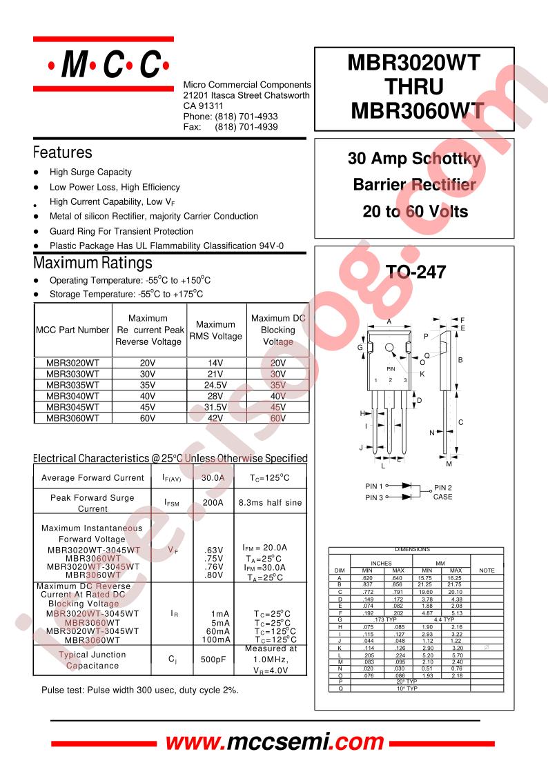 MBR3020WT