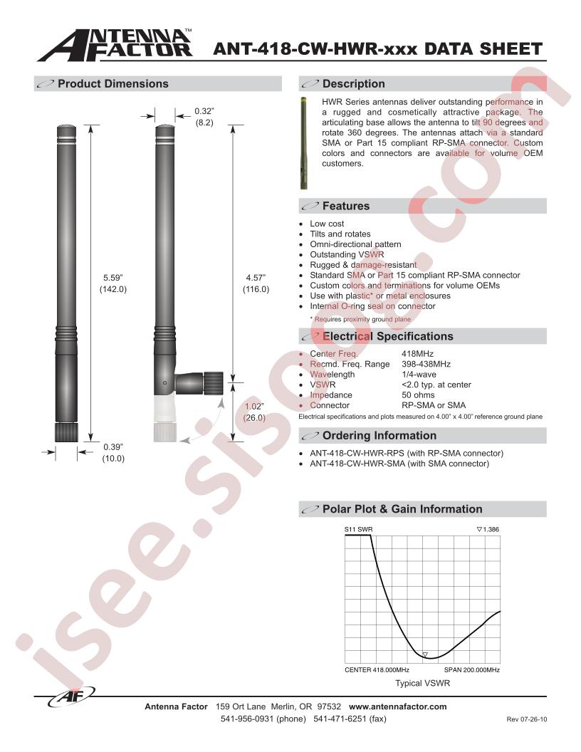 ANT-418-CW-HWR-RPS