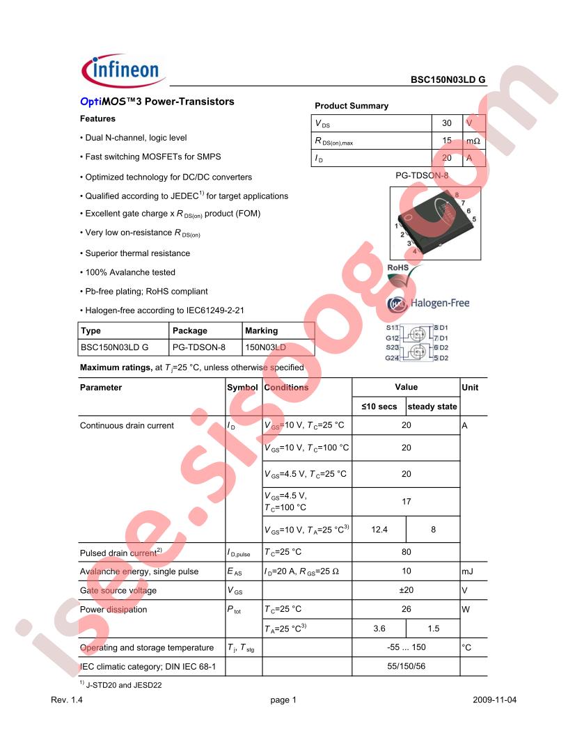 BSC150N03LDG