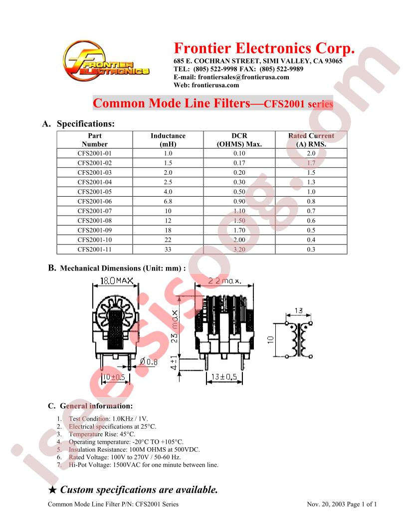 CFS2001
