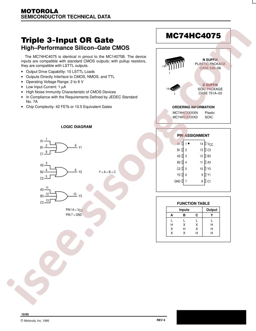 MC74HC4075