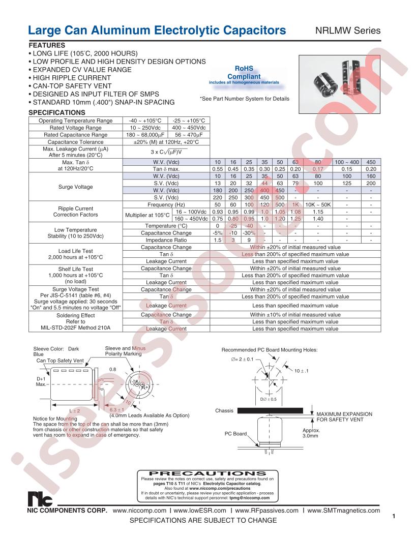 NRLMW102M160V25X45F