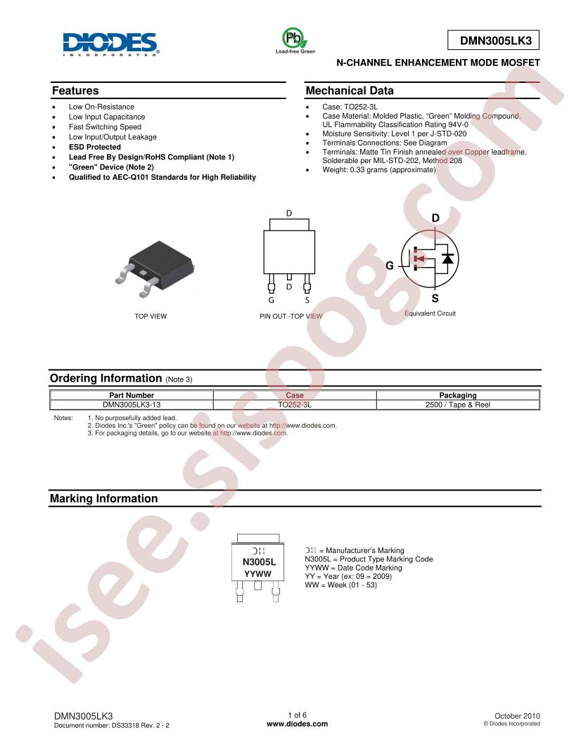 DMN3005LK3-13