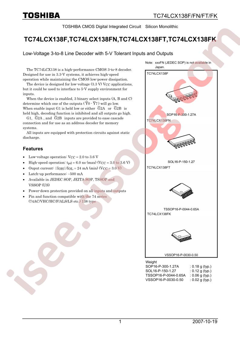 TC74LCX138FK