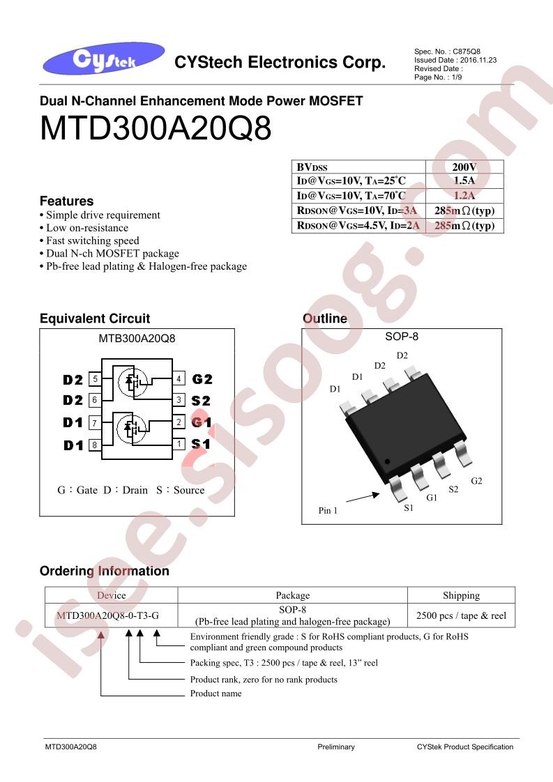 MTD300A20Q8-0-T3-G