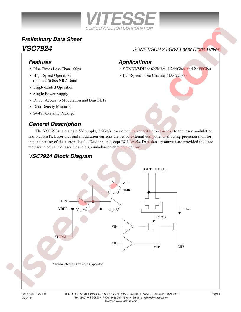 VSC7924KFL