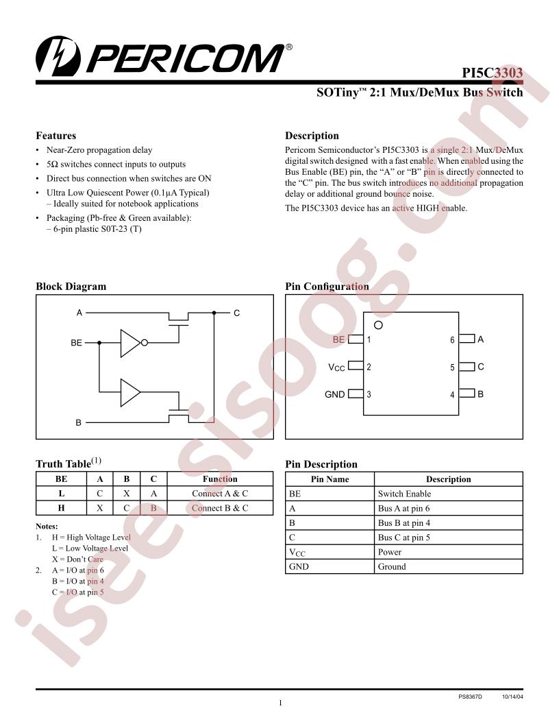 PI5C3303TEX