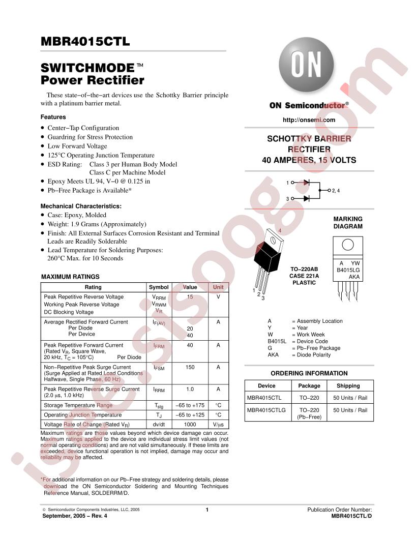 MBR4015CTL