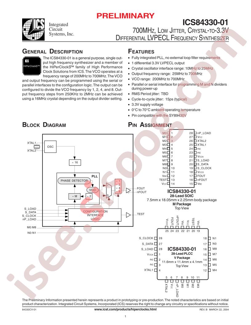 ICS84330CVT-01