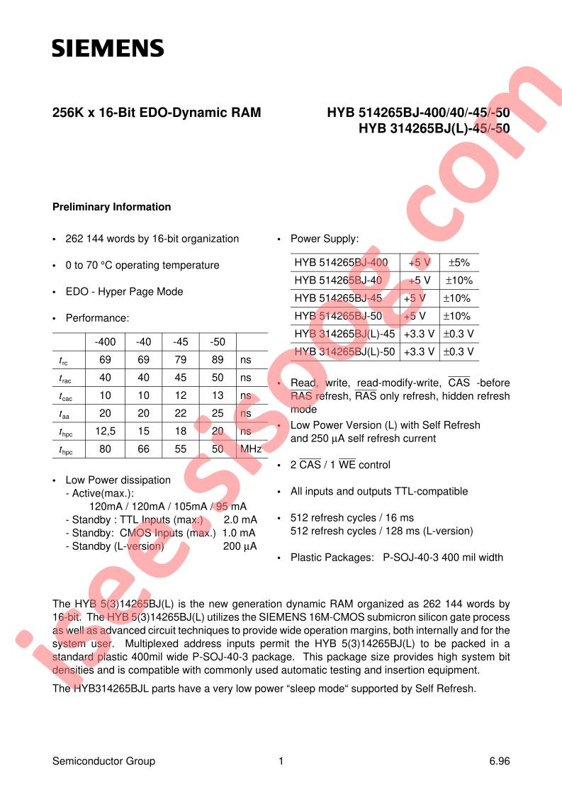 HYB514265BJ-40