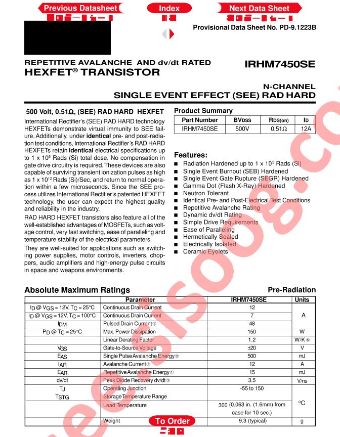 IRHM7450SE