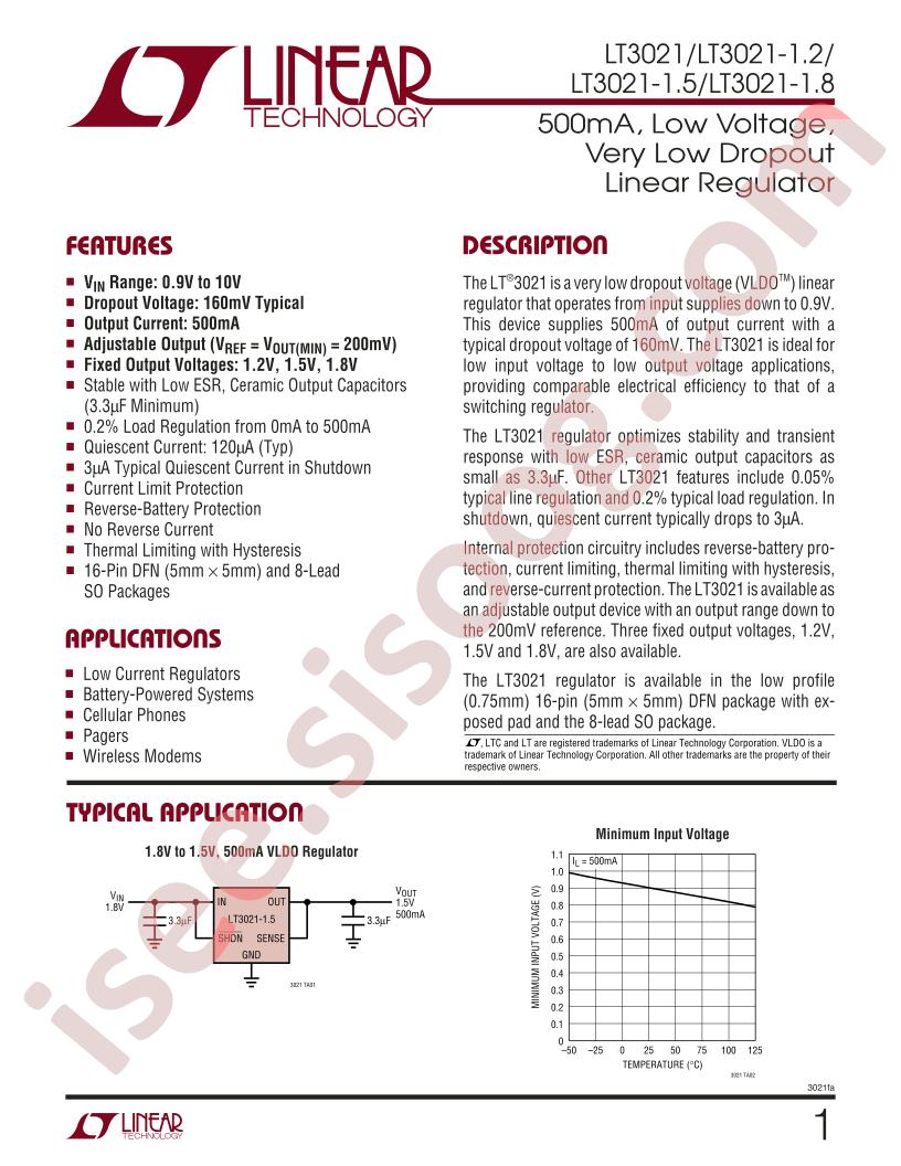 LT3021ES8-1.8