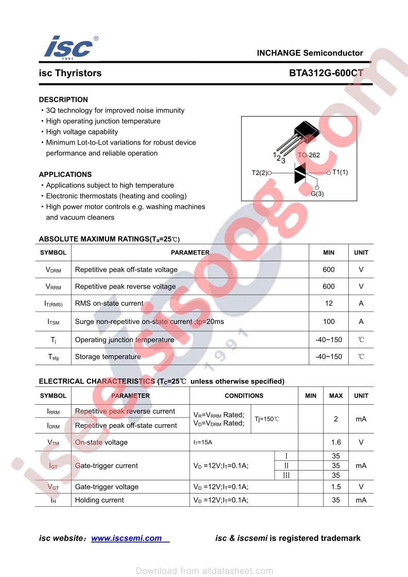 BTA312G-600CT