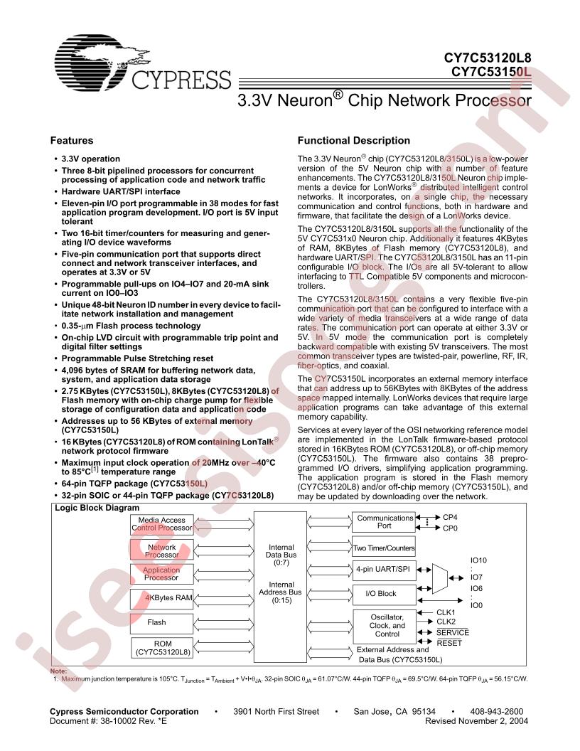 CY7C53150L-64AI
