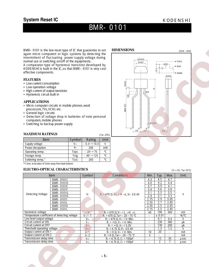 BMR-0101D