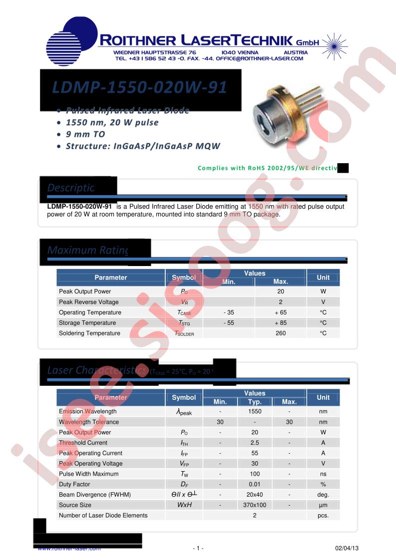 LDMP-1550-020W-91