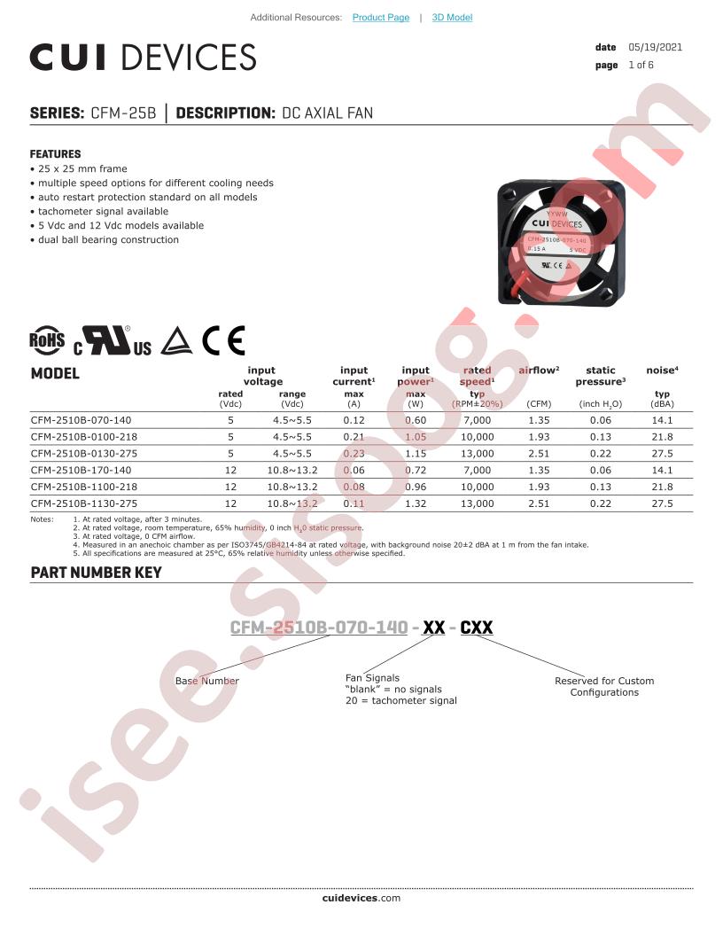 CFM-2510B-070-140