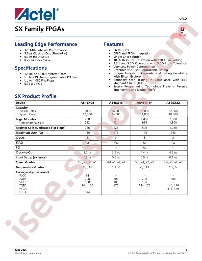 A54SX08-P-1PQG208M