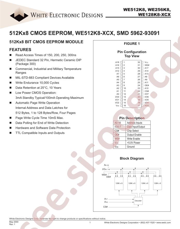 WE512K8-150CIA