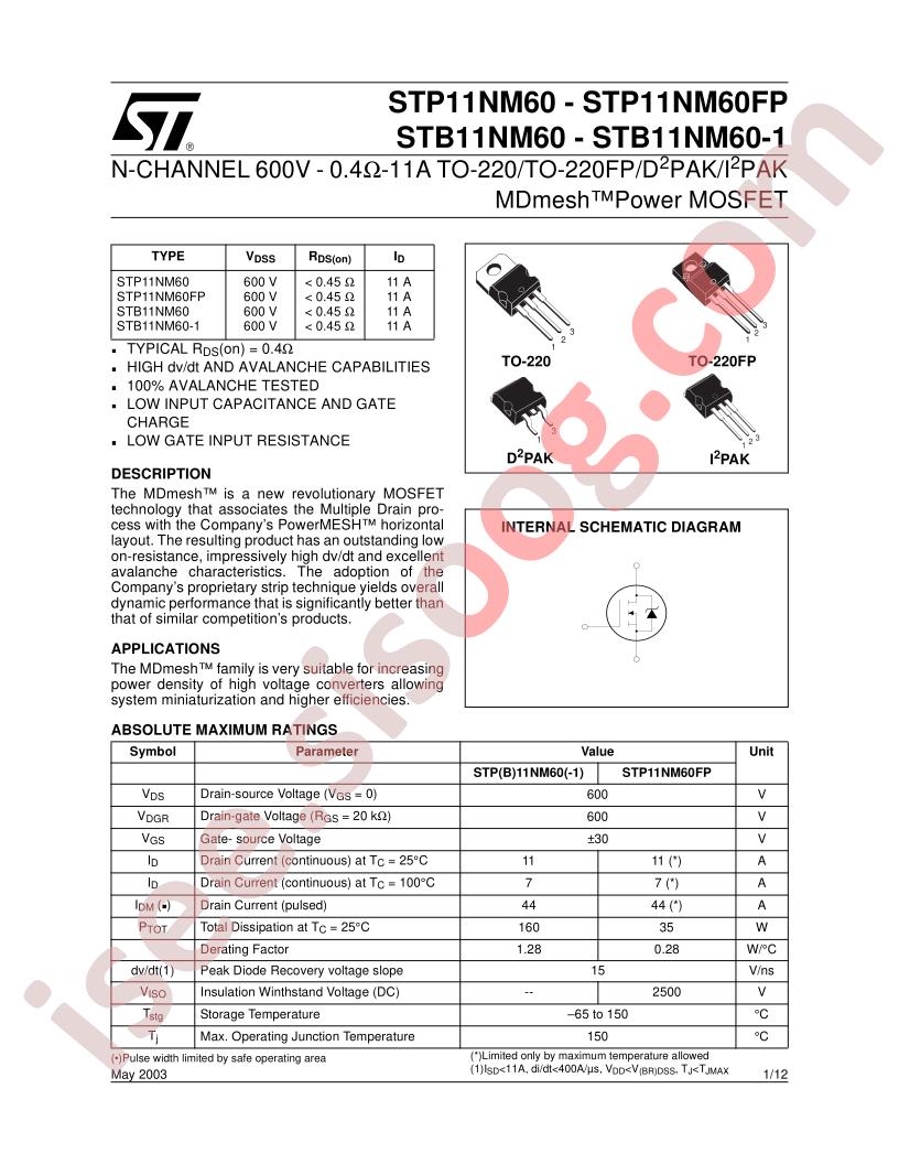 STP11NM60