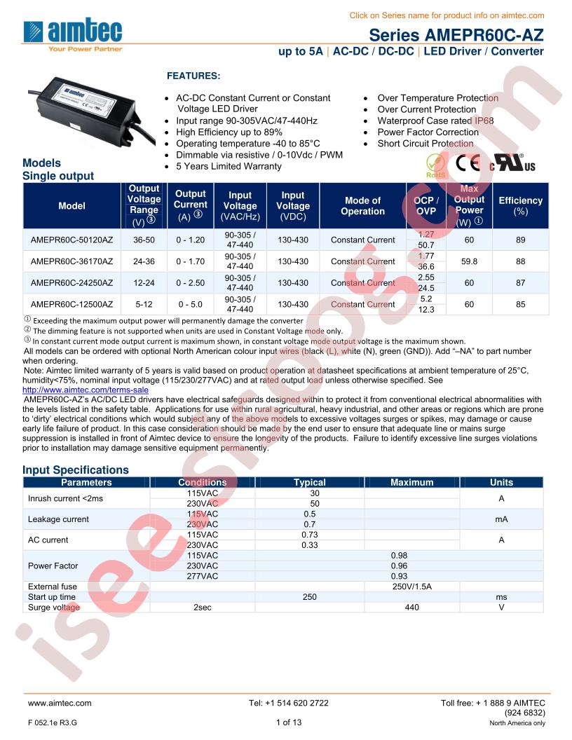 AMEPR60C-50120AZ