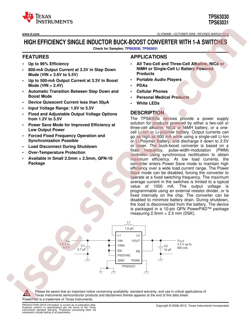 TPS63030DSK