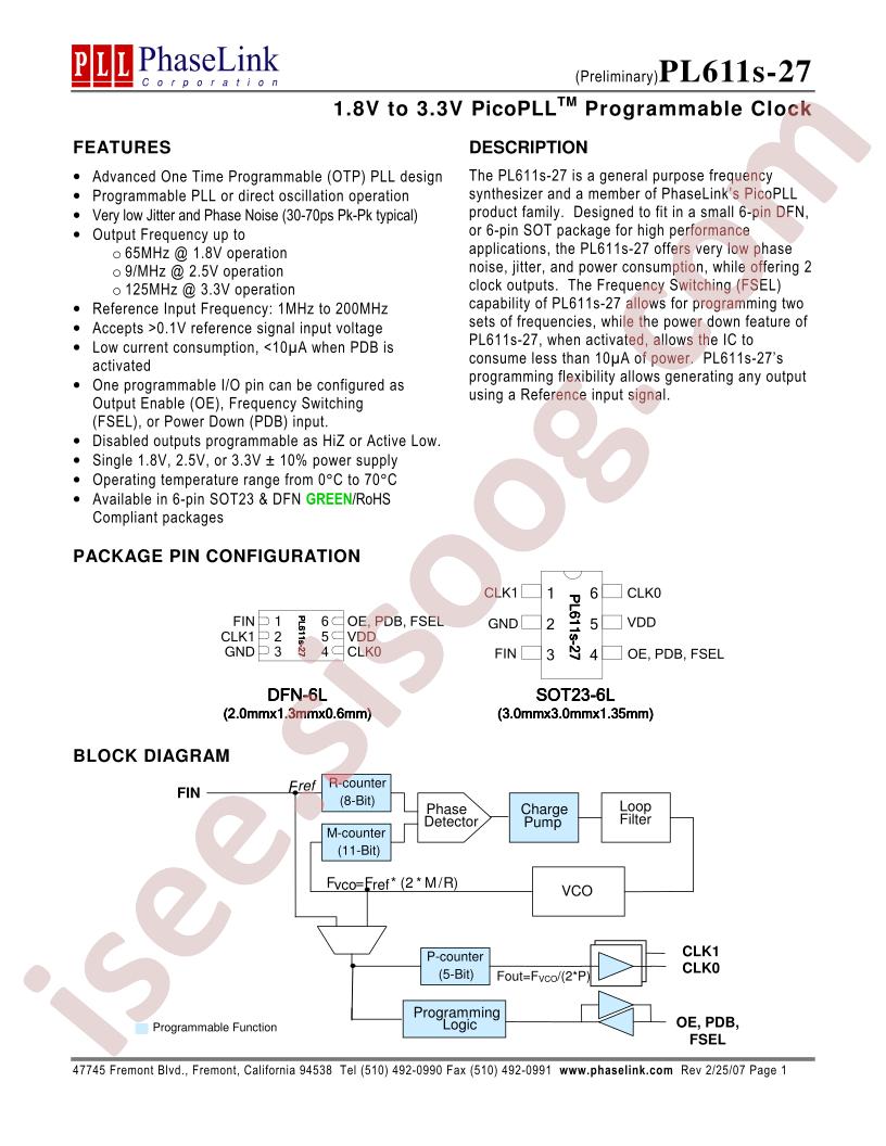 PL611S-27-XXXGC