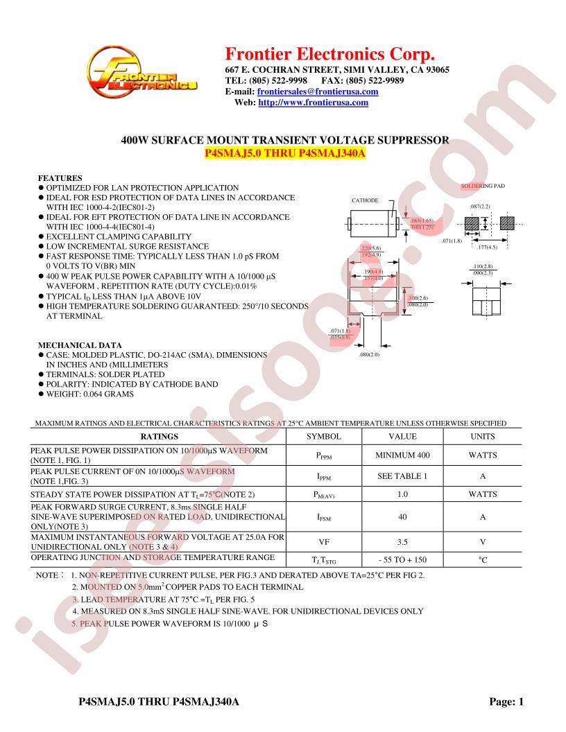 P4SMAJ300A