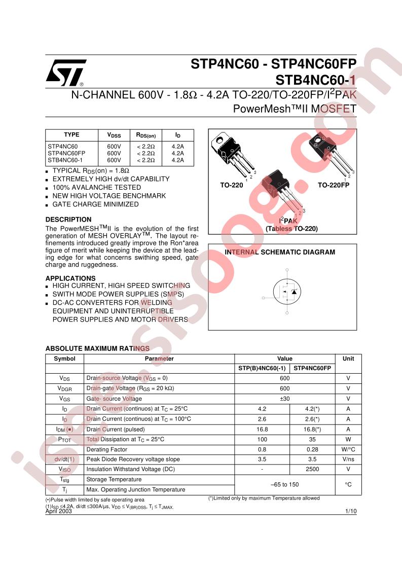 STB4NC60-1