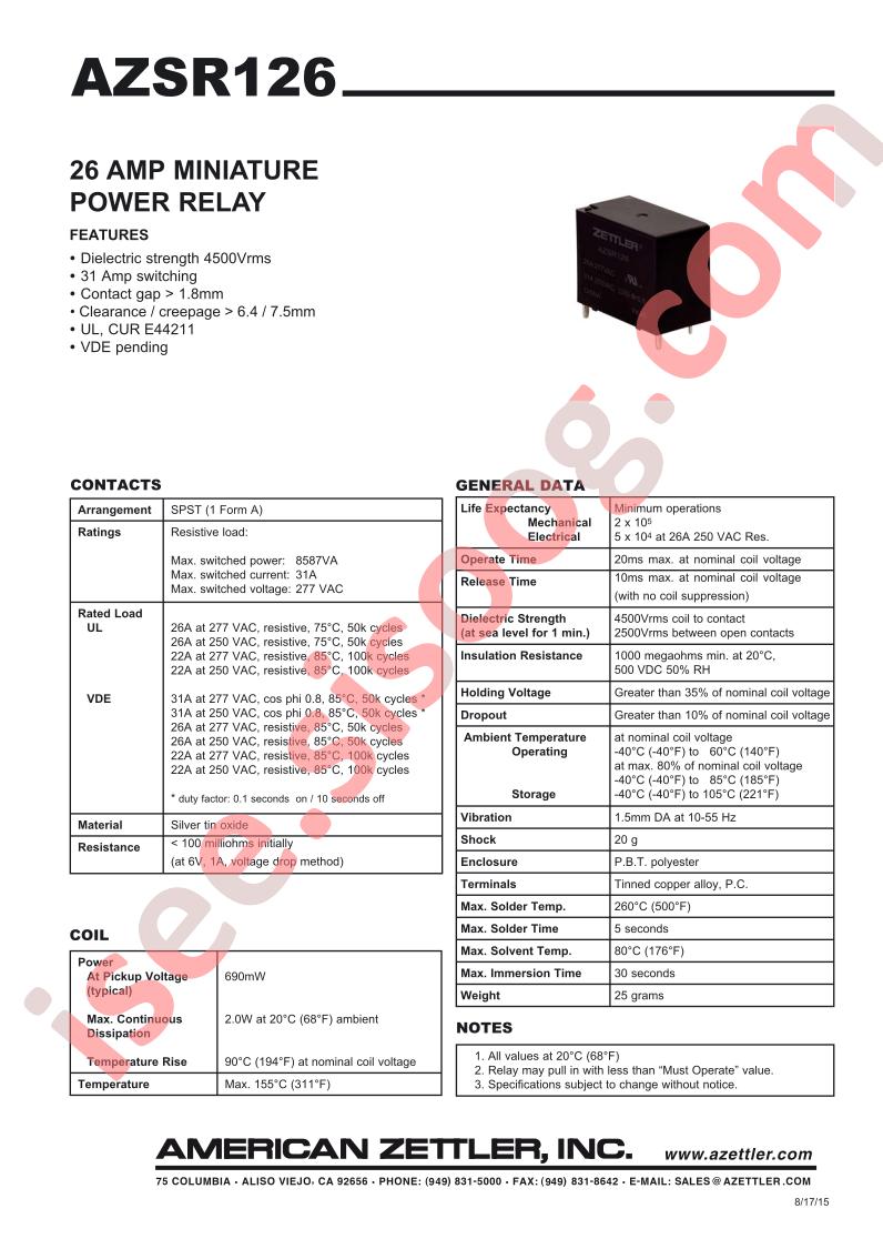 AZSR126-1AE-9D