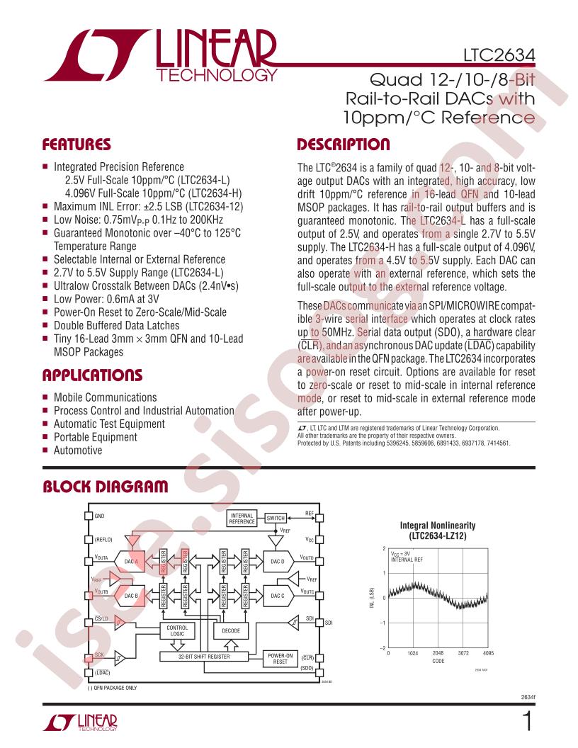 LTC2634IMSE-LMI8TRPBF