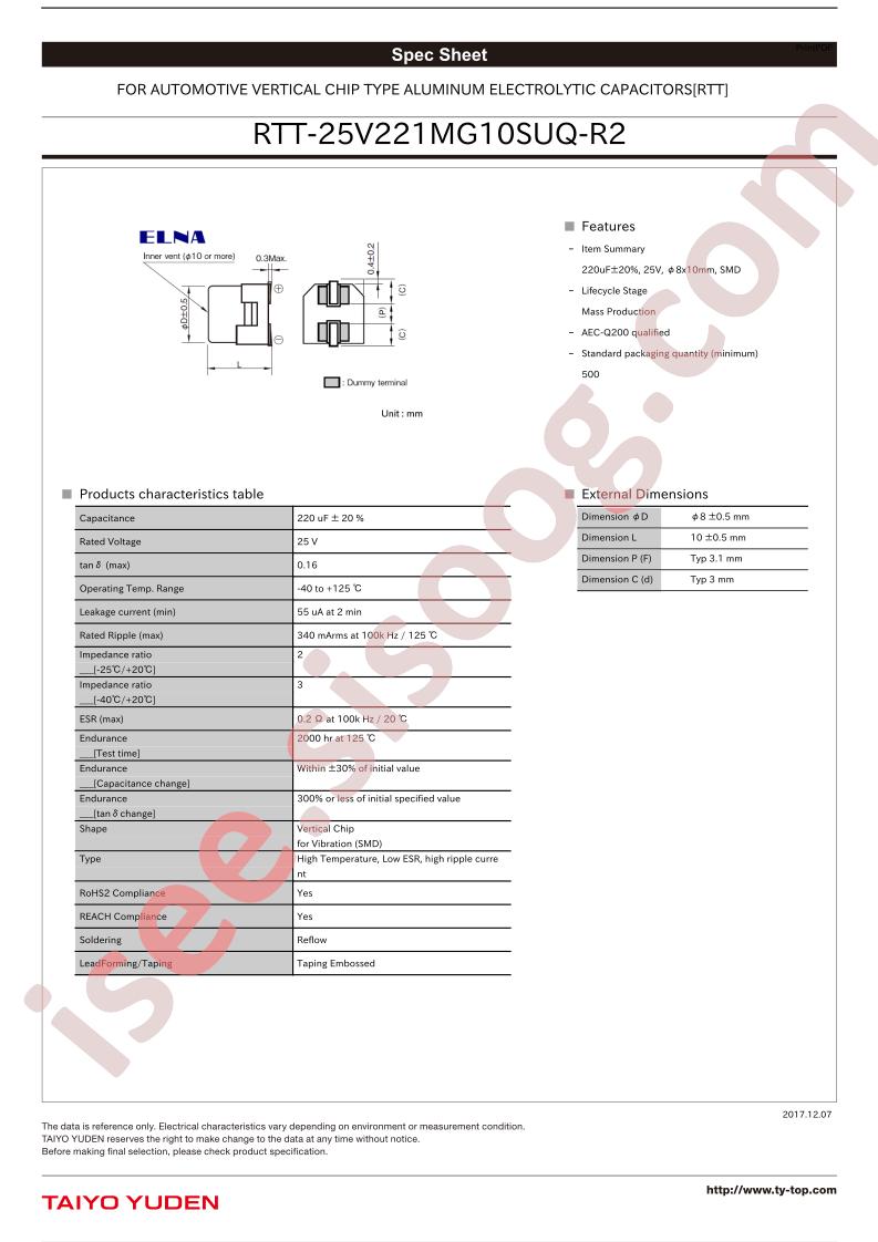 RTT-25V221MG10SUQ-R2